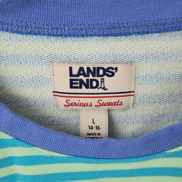 LANDS END Serious Sweats pullover sweatshirt - Picture 3 of 7
